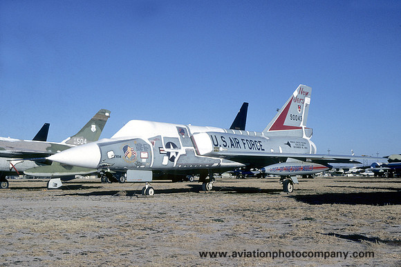USAF New Jersey ANG 119 FIS Convair F-106A Delta Dart 59-0043 stored at Davis Monthan (1989)