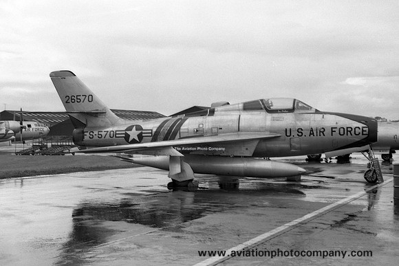 USAF 81 FBW Republic F-84F Thunderstreak 52-6570 at Prestwick