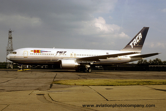 TACA International Airlines (leased from Britannia Airways) Boeing 767-204 G-BRIG (1992)