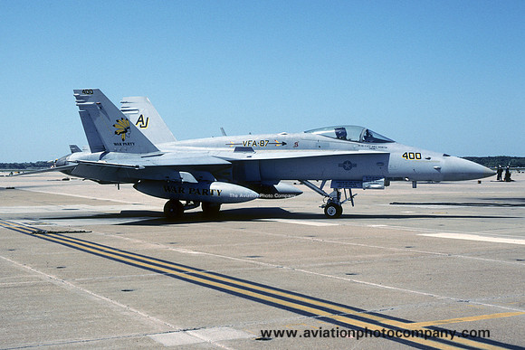 US Navy VFA-87 McDonnell Douglas F/A-18C Hornet 164632/AJ-400 at NAS Oceana (2001)