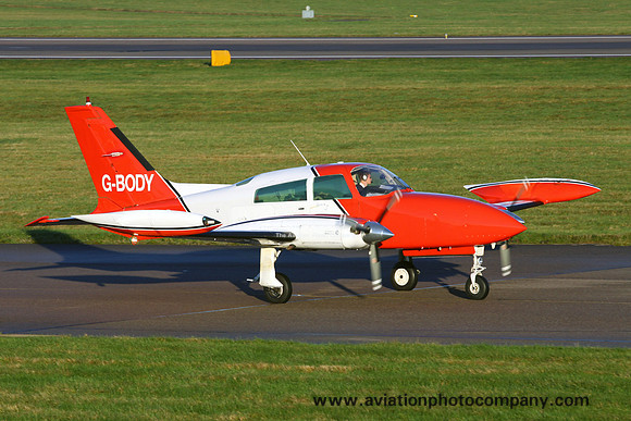 RVL Aviation Cessna 310R G-BODY at East Midlands (2013)