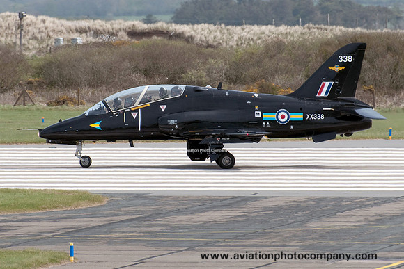 RAF 208 Squadron Hawker Siddeley Hawk T.1 XX338/338 at RAF Valley (2013)