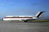 Gulf Air BAC 111-409AY A4O-BB at East Midlands (1977)