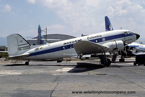 Aerotal Colombia Douglas DC-3A HK-2214X (1979)