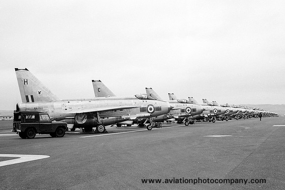 RAF 23 Squadron English Electric Lightning F.6 lineup (1968)