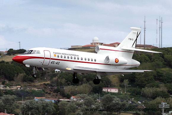 Spanish Air Force Grupo 45 Dassault Falcon 900 T.18-3/45-42 at Lajes (2009)