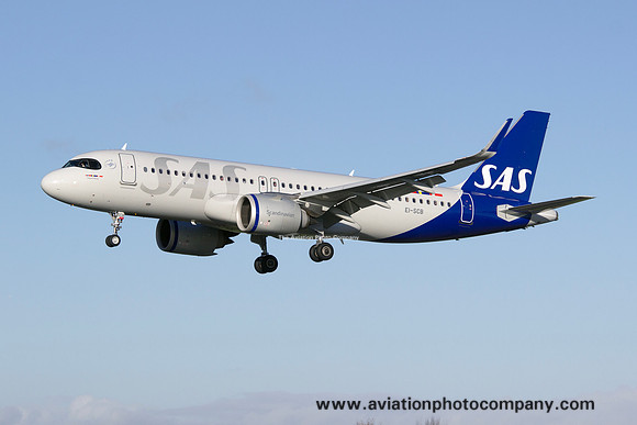 SAS Airbus A320-251N EI-SCB at Manchester (2024)