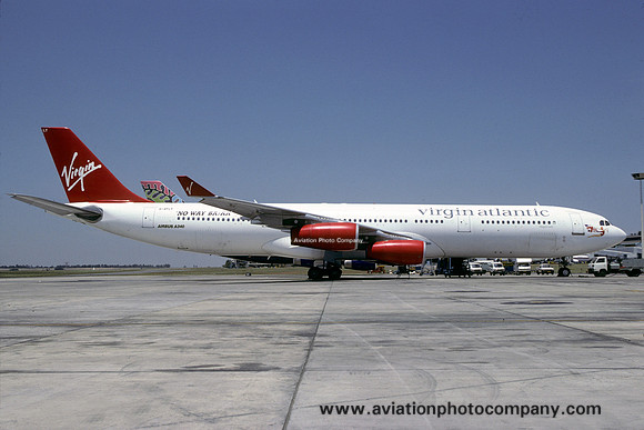 Virgin Atlantic Airbus A340-300 G-VFLY at Johannesburg (1997)