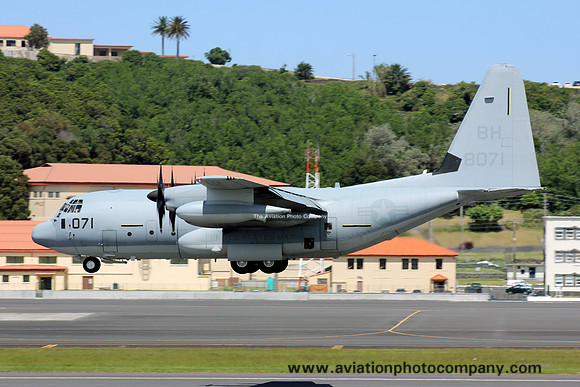 US Marines VMGR-252 Lockheed KC-130J Hercules 168071/BH at Lajes (2012)