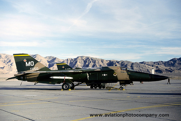 USAF 366 TFW 388 TFS General Dynamics F-111A Aardvark 66-0050/MO at Nellis AFB (1980)