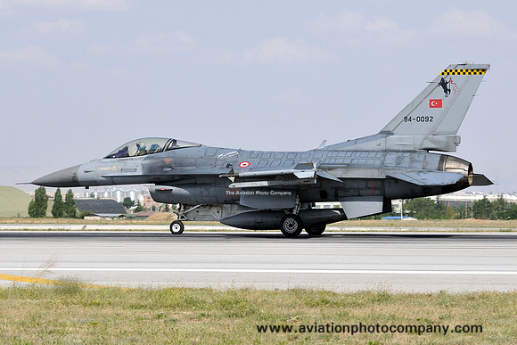 Turkish AF 152 Filo GD F-16C 94-0092 at Anatolian Eagle, Konya (2014)