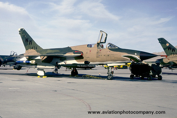 USAF 35 TFW 562 TFS Republic F-105G Thunderchief 62-4434/WW at Nellis AFB (1980)