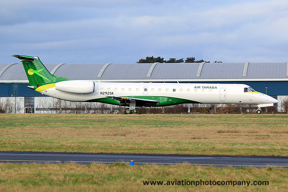 Air Taraba Embraer EMB-145 N292SK at Prestwick (2014)