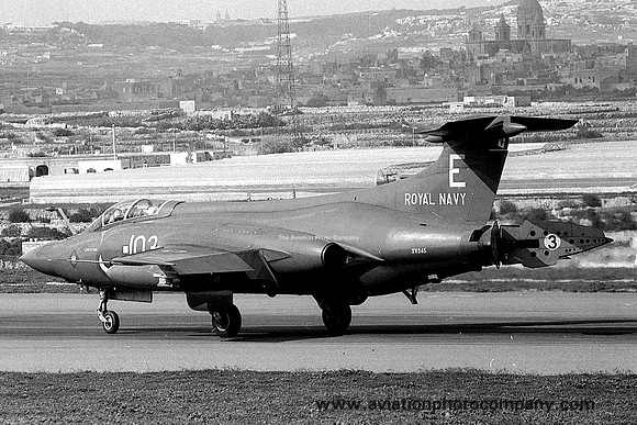 Royal Navy 800 Squadron Blackburn Buccaneer S.2 XV345/E103 at RAF Luqa