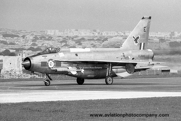 RAF 23 Squadron English Electric Lightning F.6 XS899/E at RAF Luqa