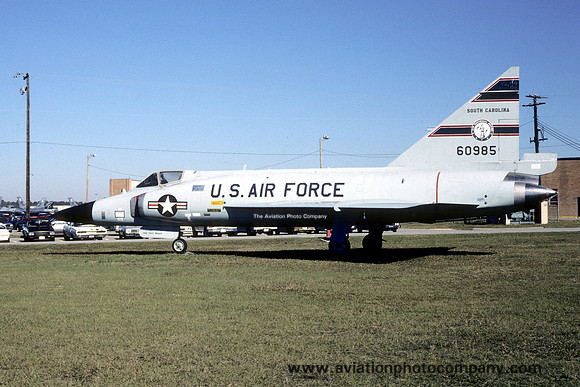 USAF South Carolina ANG Convair F-102A Delta Dagger 56-095 displayed at McEntire AFB (1989)