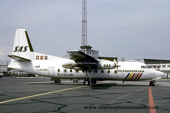 SAS Eurolink Fokker F-27-600 Friendship LN-RNZ (1985)