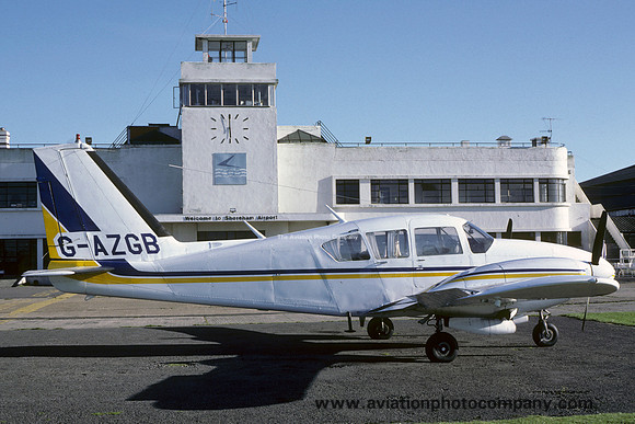 Piper PA-23-250 Aztec D G-AZGB at Shoreham (1985)