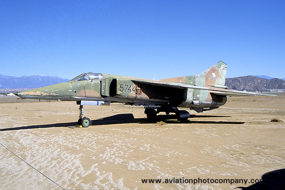 Czech Air Force Mikoyan MiG-23BN 5744 displayed at March ARB (2007)