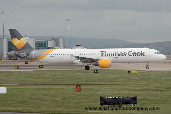 Avion Express/Thomas Cook Airbus A321-211 LY-VEG at Manchester (2017)
