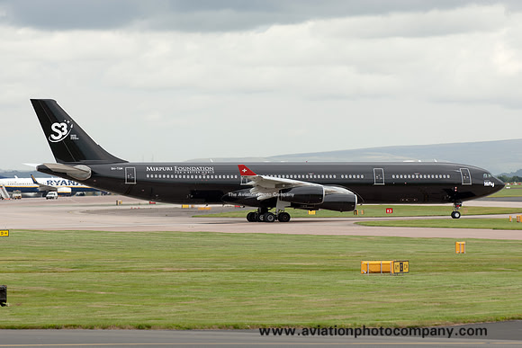 HiFly Malta/Mirpuri Foundation Airbus A340-313 9H-TQM at Manchester (2017)