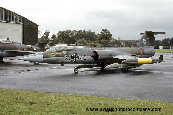 German Air Force Lockheed F-104G Starfighter 20+45 displayed at Uetersen (1991)