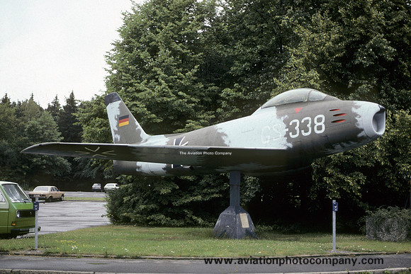 German Air Force North American F-86E Sabre GS+338 displayed at Goslar (1991)