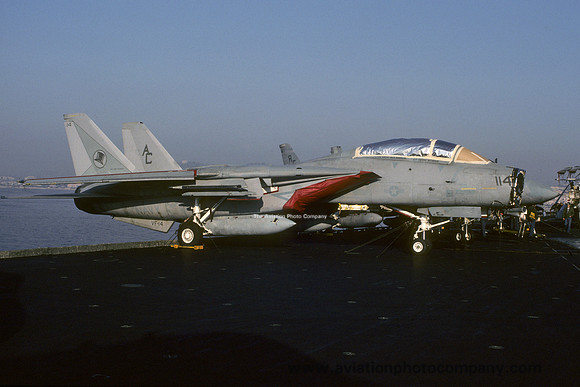 US Navy VF-14 Grumman F-14A Tomcat 159615/AC-114 on board USS John F. Kennedy (1988)