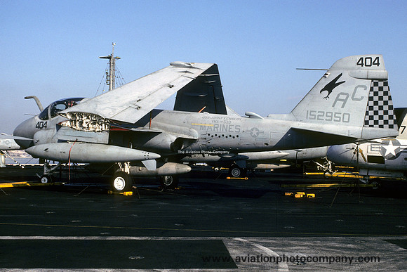 US Marines VMA(AW)-533 Grumman A-6E Intruder 152950/AC-404 on board USS John F. Kennedy (1988)