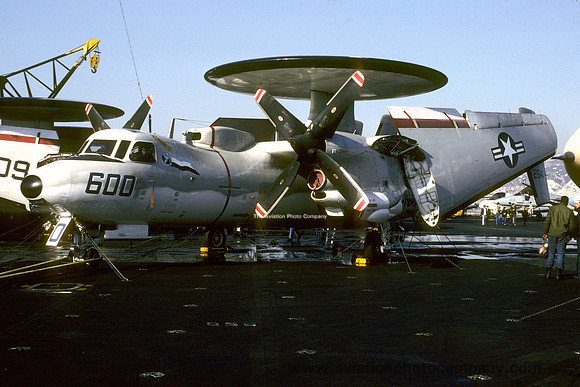 US Navy VAW-126 Grumman E-2C Hawkeye 162614/AC-600 on board USS John F. Kennedy (1989)