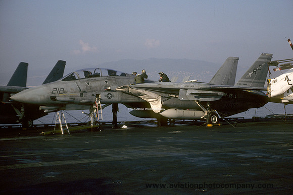 US Navy VF-32 Grumman F-14A Tomcat 161159/AC-212 on board USS John F. Kennedy (1988)