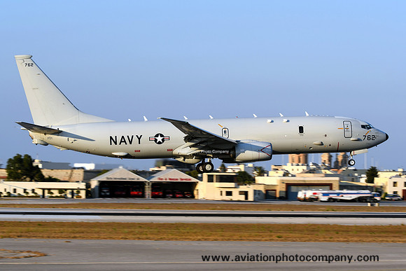 US Navy Boeing P-8A Poseidon 168762 at Malta Luqa (2017)
