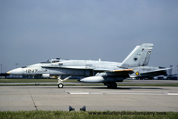 Spanish Air Force Ala 12 McDonnell Douglas EF-18A Hornet C.15-59/12-17 at RAF Waddington (2003)