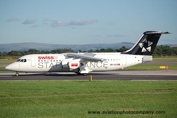 Swiss International Airlines BAe 146 RJ-100 HB-IYU at Manchester IAP (2006)