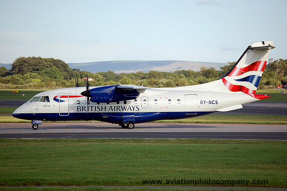 Sun Air/British Airways Dornier Do328-110 OY-NCS at Manchester IAP (2006)