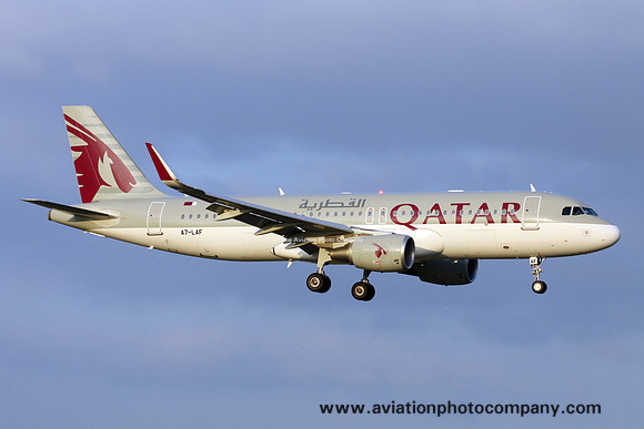 Qatar Airways Airbus A320-214 A7-LAF at Birmingham IAP (2017)