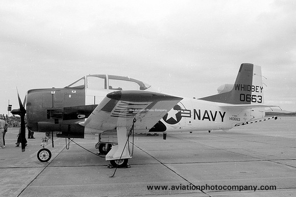 US Navy Whidbey Island North American T-28B Trojan 140663 (1974)