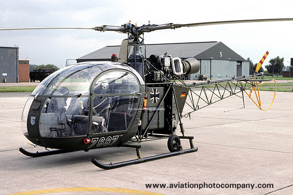 German Army HFS900 Sud Alouette II 76+87 (1991)