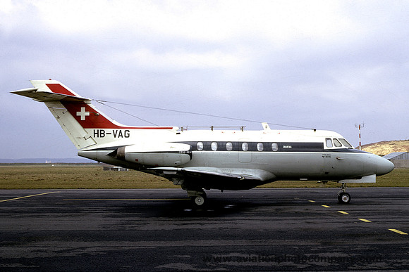 Chartag AG Hawker Siddeley HS125-1 HB-VAG (1970)