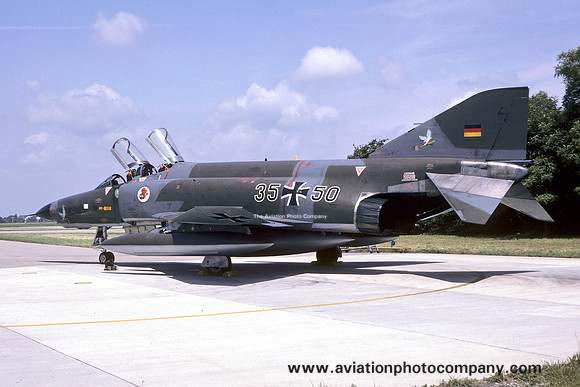 German Air Force AKG51 McDonnell RF-4E Phantom 35+50 with 36 Stormo zap (1978)