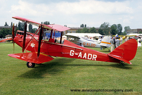 De Havilland DH.60G Moth G-AADR at Cranfield (1986)