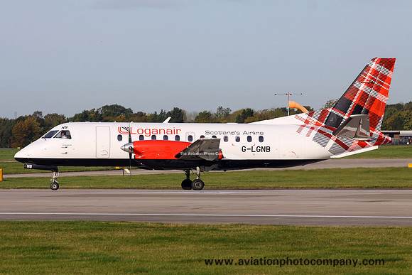 Loganair SAAB 340B G-LGNB at Manchester (2017)