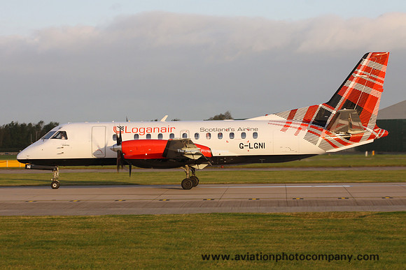 Loganair SAAB 340B G-LGNI at Manchester (2017)
