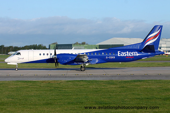 Eastern Airways SAAB 2000 G-CDKB at Manchester (2017)