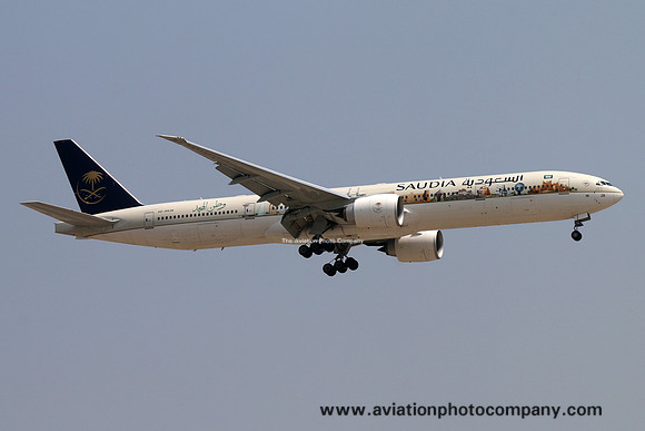 Saudi Arabian Airlines Boeing 777-300ER HZ-AK28 at Dubai (2016)