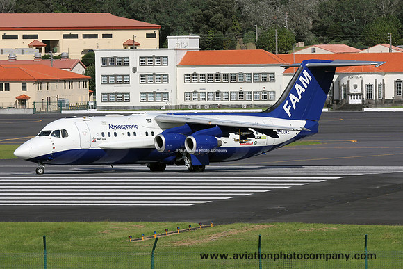 Natural Environmental Research Council FAAM BAe 146-100 G-LUXE at Lajes (2017)