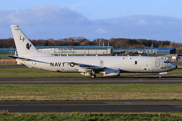 US Navy VP-16 Boeing P-8A Poseidon 168430/LF at Prestwick (2015)