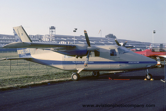 Aeritalia-Partenavia AP.68TP-300 Spartacus I-RAIZ at the Farnborough Air Show (1984)