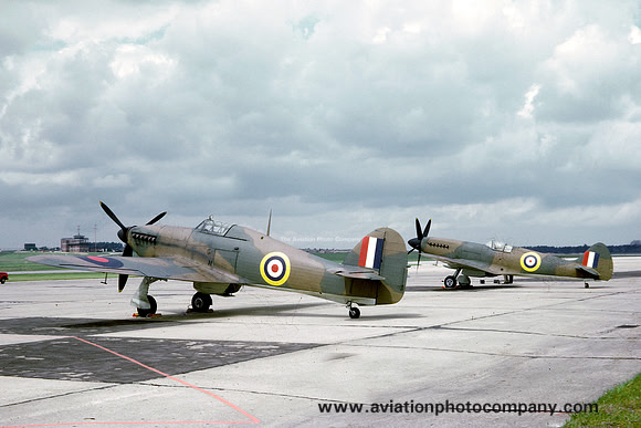 Battle of Britain Memorial Flight Hawker Hurricane IIc LF363 and Supermarine Spitfire PM631 (1968)