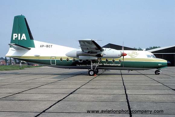 PIA Pakistan International Airlines Fokker F-27-200 Friendship AP-BCT (1986)